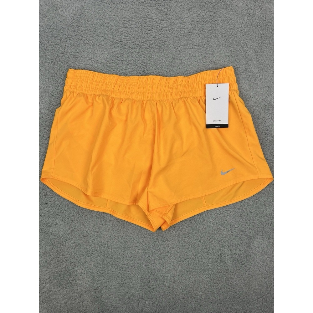 Nike One Womens Size Large Dri-Fit Mid-Rise Shorts Loose Fit DX6010-717